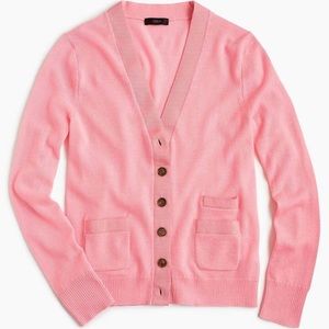 JCrew Harlow Cardigan Sweater in Neon Peony Pink